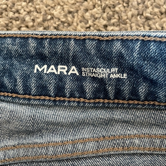 DL1961 Mara Instasculpt Straight Ankle Blue Jeans in Sea Salt 28 - Picture 4 of 7